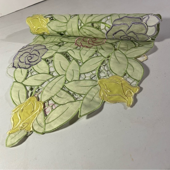 Springtime Embroidered Table-Top Runner - Picture 12 of 13